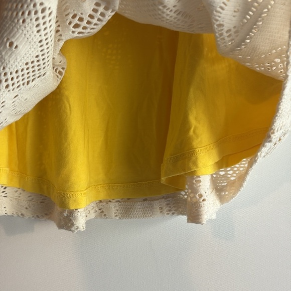 Anthropologie Cosette Camisole Sunflower Crocheted Tank Top Yellow White NWOT - Picture 6 of 12